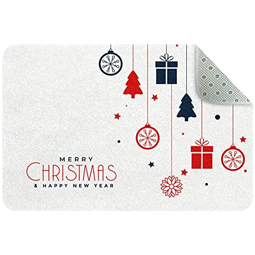 Alfombrilla de barrera lavable con base antideslizante resistente para Navidad 2