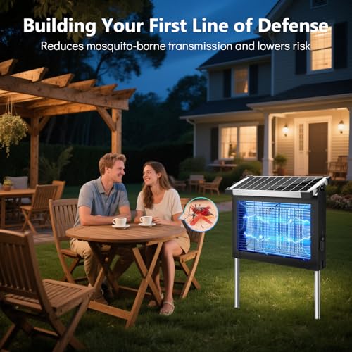 OnBeam Solar Bug Zapper Outdoor, Mosquito Zapper Waterproof Electric Fly Zapper Rechargeable Mosquito Killer Lamp - image 9