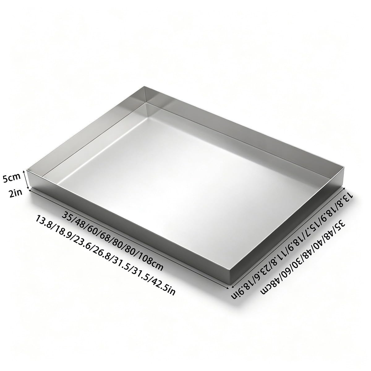 Vassoio inox 304 scarico AC, raccogli condensa per HVAC