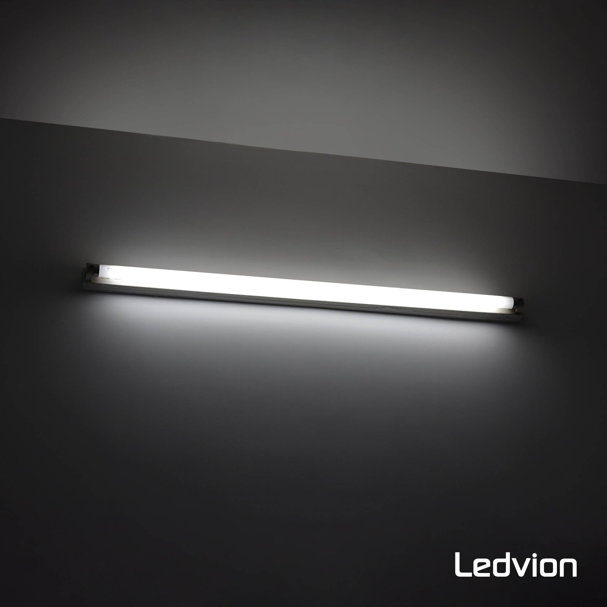 Ledvion - 10X Tubos LED TL, 60CM, 6.3W, 6500K, 175lm/W, Etiqueta Energética C, Incluye Arrancador LED