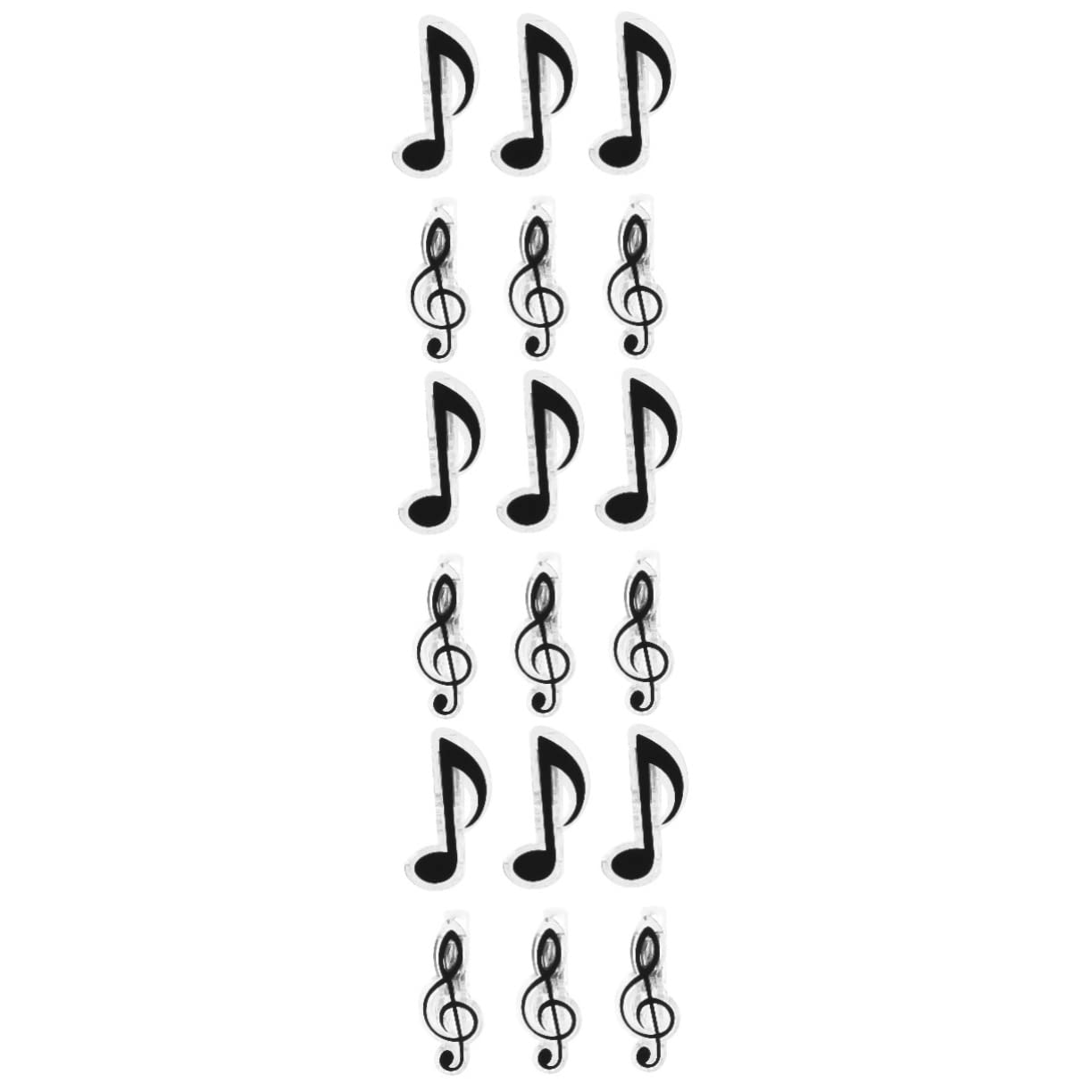 FAVOMOTO 18pcs Music Note Clips Score Clips Sheet Music Holders Black Strong Clamping Force for All Ages Keyboard Use
