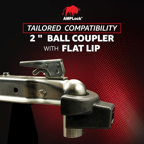 Image of U-BRP2 2 inch, Heavy Duty Trailer Lock for 2 inch Coupler, RV Camper Hitch Lock, Receiver Hitch Accessories, Fast Push System, Rust Resistant Finish, Long Term Outdoor Use