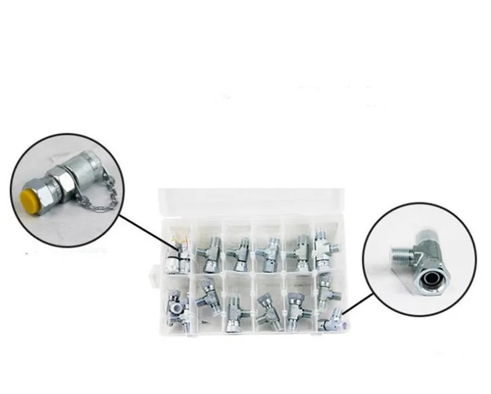 15 szt. Koparko-ładowarka ciągniki koparki miernik hydrauliczny adapter węża zestaw trójników