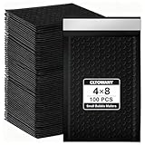 Cltowany 4×8 Small Bubble Mailers 100 Pack Waterproof Padded Envelopes Self Seal Adhesive Shipping Bags for Mailing Cards Jewelry Makeup and Small Business Packaging
