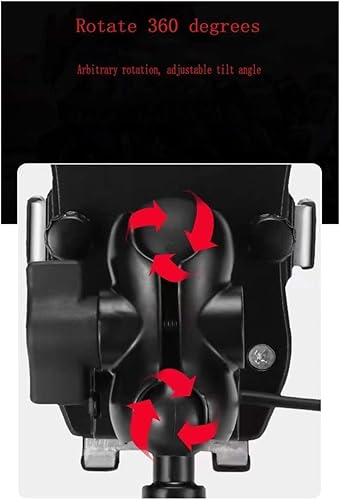 Vista 6 de Powersports Phone Mount For YAMA-&HA Motorcycle Accessories Handlebar Mobile Phone Holder GPS Stand Bracket XMAX300 XMAX400 XMAX X-MAX 125 250 300