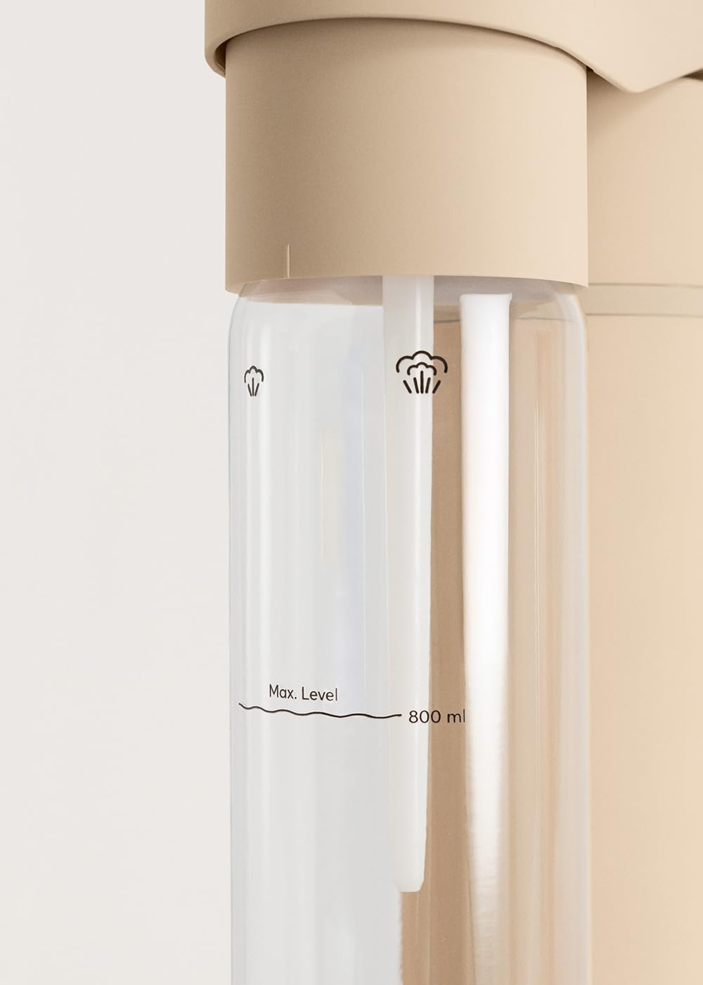 CREATE/SODA MAKER STUDIO/Machine pour faire de l’eau gazeuse 1L sable/Ne comprend pas de cylindres de CO₂, carbonation en 4 étapes, bouteille sans BPA, sans prise électrique