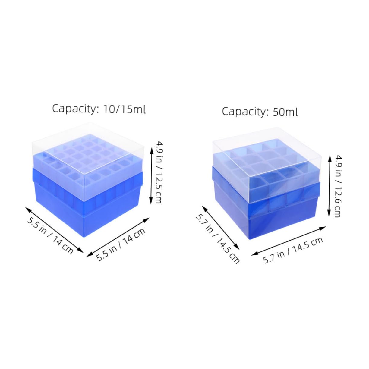 2pezzi Scatole Per Provette Da Laboratorio Contenitori Per Tubetti Di Campionamento Organizer Per Provette Con Scomparti Per Conservazione e Identificazione Campioni