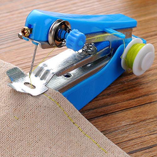 BAOFUYA Mini Máquina de coser: Dispositivo de Costura Manual de Plástico para Reparaciones Rápidas en el Hogar en Todas las Telas, Ideal para Viajeros y Principiantes (Colores variados)