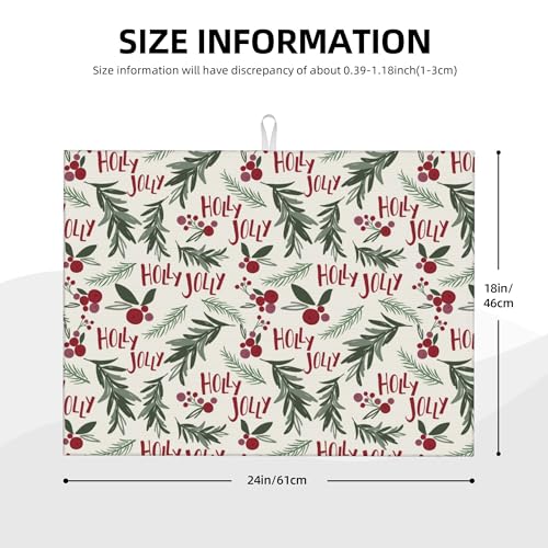 Tgkbrmea DDM-RZW Christmas Dish Drying Mat thumb #1
