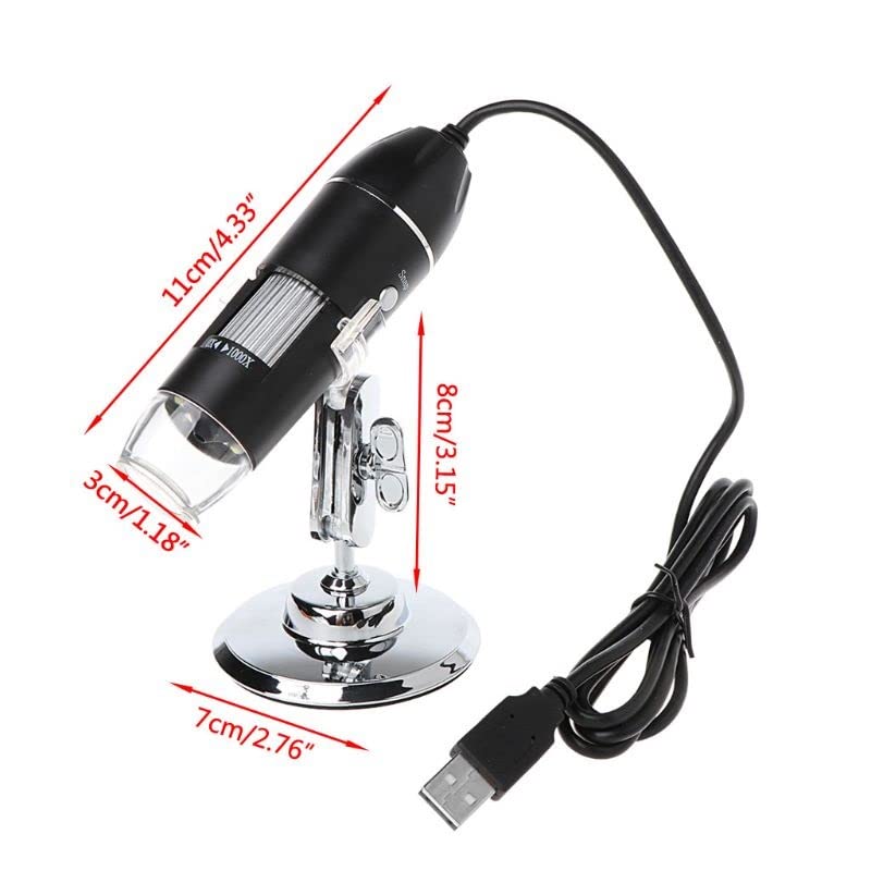 Microscope 1000X Digital Microscope USB 8LED Camera W Stand