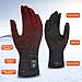 Heated Glove Liners Thin, Heated Electric Gloves for Men Women Rechargeable Battery with Touchscreen, Hand Warmers Gloves for Motorcycle Ski Work Arthritis Raynauds Hunting by V.Step Black, S