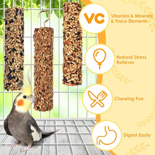 Katumo PET0150 Bird Treats Parrot Crunch Sticks Parakeet Grains Mixed Treats Cockatiel Snacks Budgie Food Sticks thumb #3