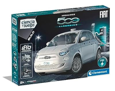 Clementoni 55505 Fiat 500 Eléctrico con Motor Juego de Construcciones  para Montar Coche Eléctrico  con App e Instrucciones; a Partir de 8 Años  Juguete en Español