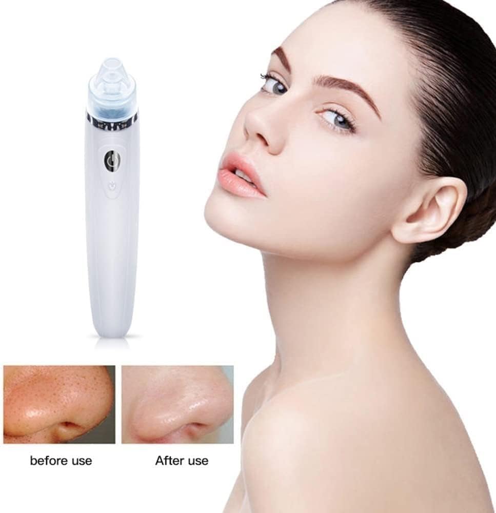Estrattore di punti neri Aspirapori elettrico ricaricabile Punti neri Punti bianchi Acne Comedone Estrattore di brufoli Pulitore for pori del viso Kit for rimozione punti neri 5 Sonde di aspira