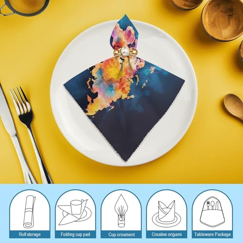 Servilletas de tela lavables con diseño de mapamundi para bodas y eventos especiales 8