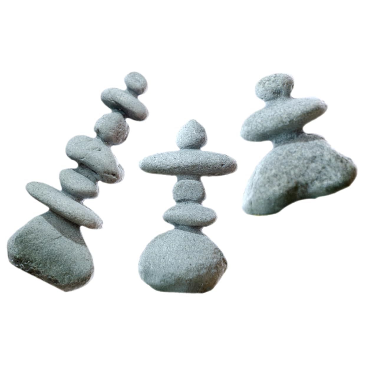Parliky 3Pcs Micro Landscape Stone Decor Lifelike Aquarium Rockery Stones for Fish Tank Zen Garden Flowerpot Ornament Durable Home Decoration for DIY Projects