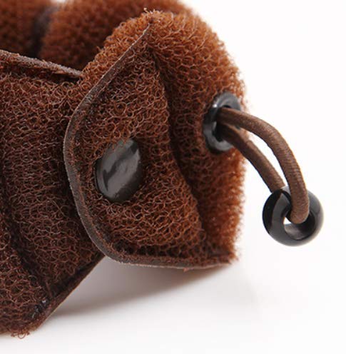 Set of 2 Brown Magic Hair Styling Styler Hot Hair Donut Bun Ring Styler Maker for Women Lady Girls (1 large+1 small)