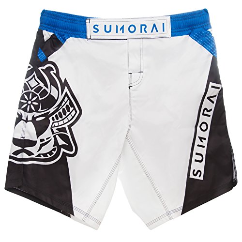 SUMORAI MMA BJJ Kickboxing WOD Shorts (Large, Blue)