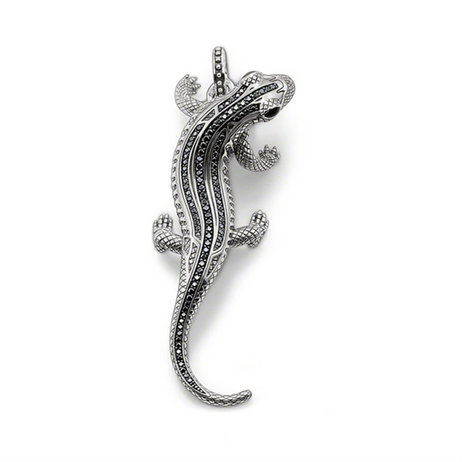 Pendentif Salamandre Argent 925 Bijoux Collier Homme Femme Coeur Rebel