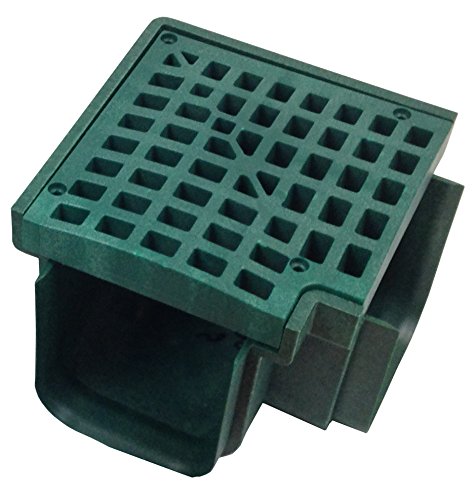 Polylok Heavy Duty Trench Drain 90 Degree Corner & Grate - Green