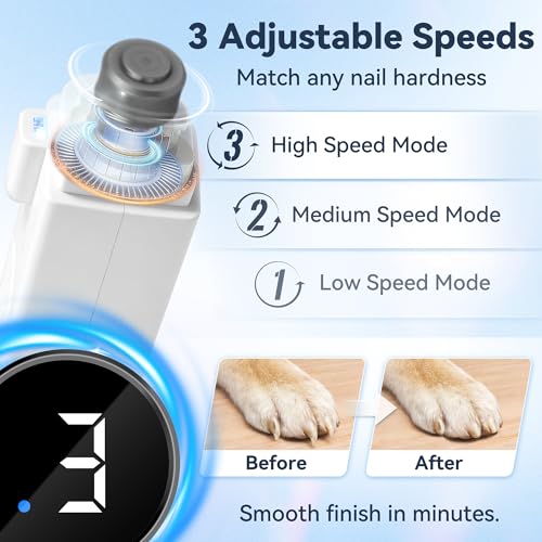 2-in-1 Quiet Electric Pet Nail Clipper & Grinder with Light for Dogs Cats - Image 5