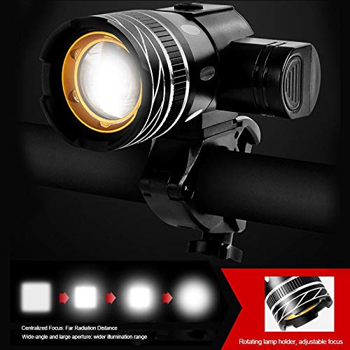 Lumière de vélos USB Lampe Rechargeable zoomables T6 LED vélo Avant la lumière de la Flamme 3 Modes vélo Phare