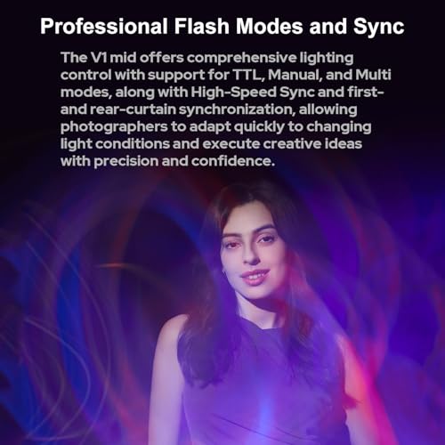 Image of GODOX V1 Mid S TTL Godox Flash for Sony,7.2V /2200mAh 55Ws Round Head Flash