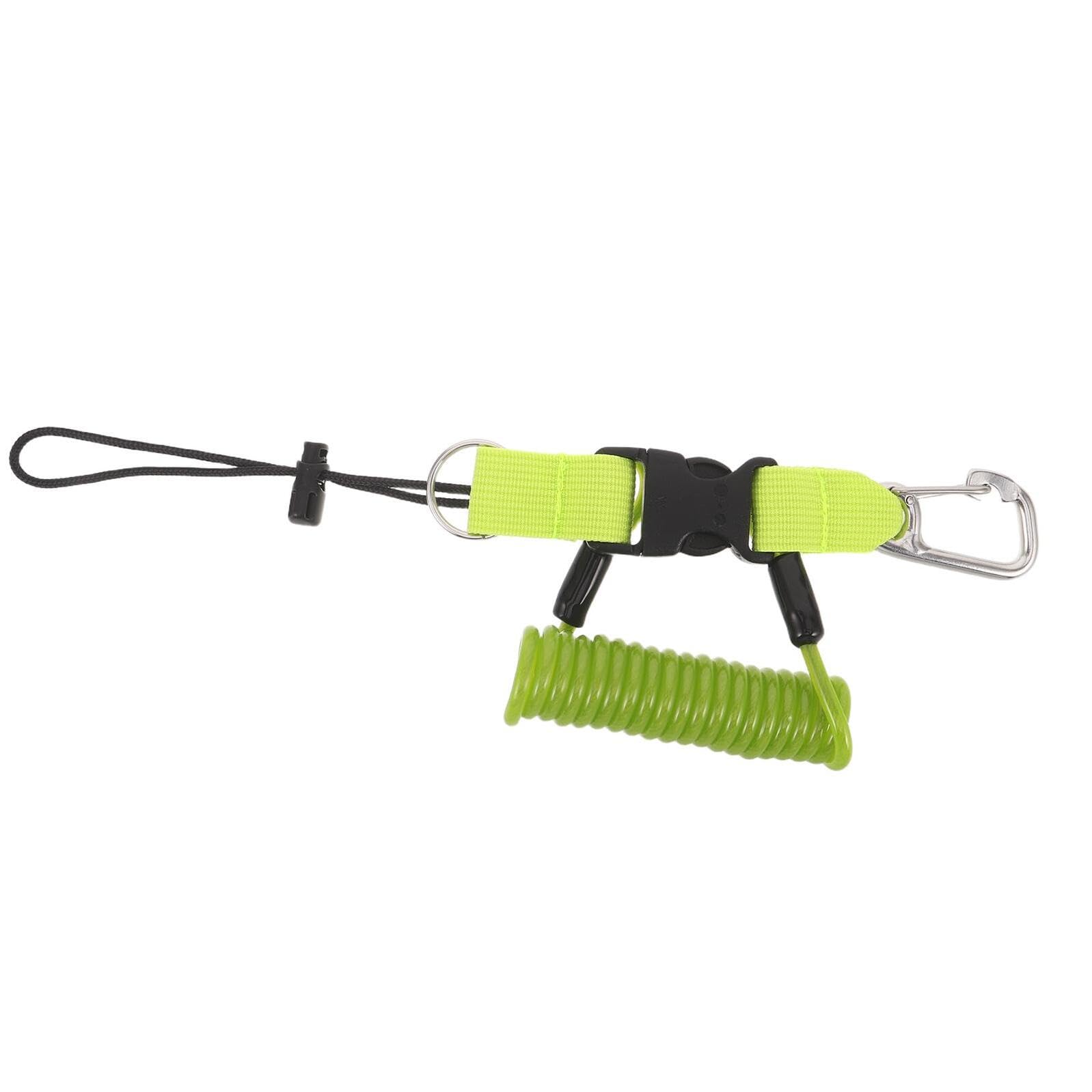 Cordon de sécurité anti-perte jaune extensible pour matériel de plongée - 8