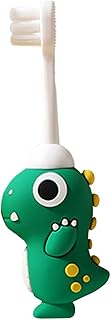 Generic Cepillo de dientes para niños con dinosaurio, manual, verde, dinosaurio