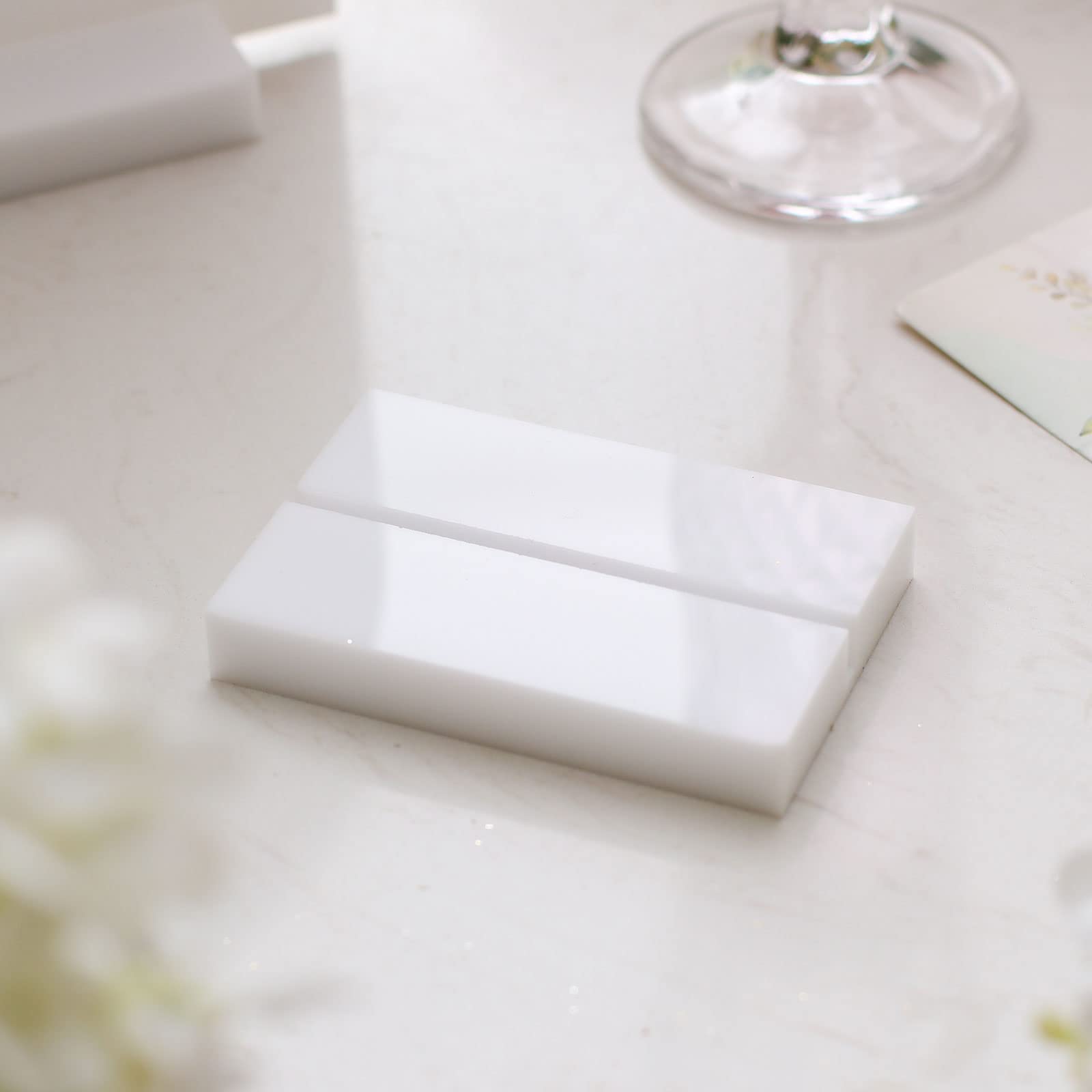 Soporte acrílico blanco de 3 pulgadas, 20