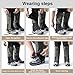 LEIDYINN 1 Pair Lightweight Leg Gaiters,44cm Long Snow Gaiters Windproof,with Top Adjustable Drawstring,for Mountain Walking Climbing Hunting(Color7)