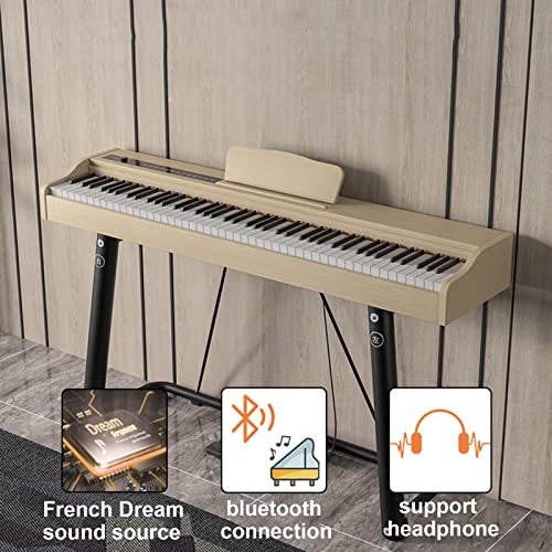 Clavier électrique portable à 88 touches for piano à touches pondérées for piano numérique avec pédale de maintien et connexion MIDI adaptée aux débutants, à la pratique quotidienne ( Color : Black ) - Les Beatles, Paul McCartney, John Lennon, RIngo Starr, George Harrison Clavier électrique portable à 88 touches for piano à touches pondérées for piano numérique avec pédale de maintien et connexion MIDI adaptée aux débutants, à la pratique quotidienne ( Color : Black ) – Image 4