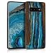 Produktbild kwmobile Hülle kompatibel mit Samsung Galaxy S10 Plus - Handy Schutzhülle aus Holz - Cover Case Handyhülle Holz Farbbrush Blau Braun