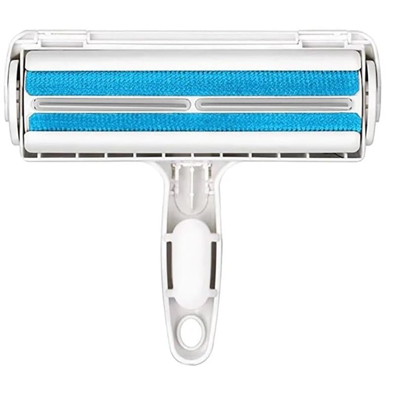 Hund Katze Tier Haar Pinsel Haustier Haar Entfernung Roller Reinigung Pinsel Haar Entfernung Hund Auto Kleidung Sofa Teppich Kamm (Color : Blue)