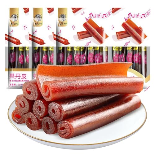 Yoconty 果丹皮 150g*4袋 山?卷 コクのあるフルーツ サンザシのお菓子 山査子お菓子 甘酸っぱいソフトな風味 中国お菓子 中国食品 さんざし 休?零食 山?干 山?片 山?条 蜜?果干 果脯 零食点心