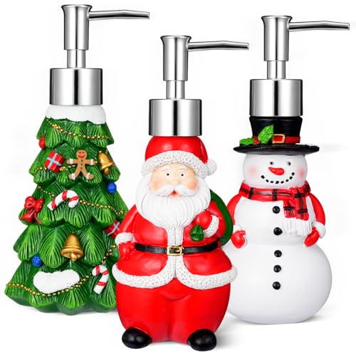 Barydat 3 Pcs Christmas Hand Soap Dispenser - Resin Lotion