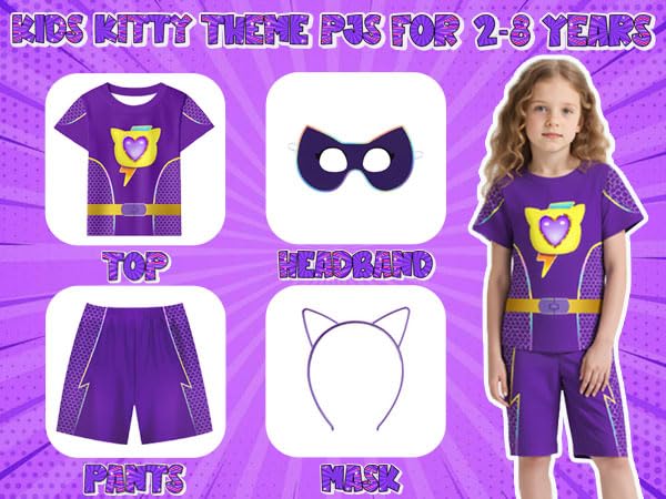 Disfraz diario Kids Kitties con máscara y diadema 2-8 años miniatura 4