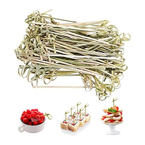 Palillos de cóctel de bambú con forma de nudo de flores Cover