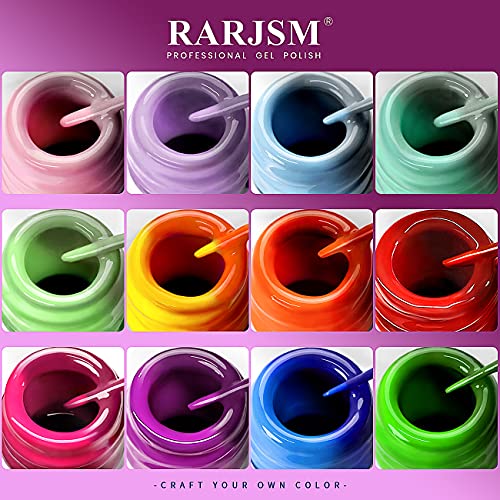 Rarjsm Temperature Color Changing Painted Line Art Gel Nail Polish Set,12 Colors Mood Changing Gel Polish Pink Orange Red Blue Green Purple For Fall Winter Nail Art Diy Design Curing Required 8Ml #TOP3