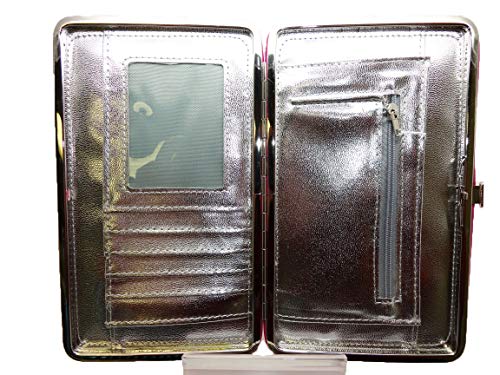 PHOTO PRINT & RHINESTONES DESIGNS FLAT FRAME WALLET WITH CARD SLOTS PUPPY LOVERS DOLPHIN PEACE LOGO2