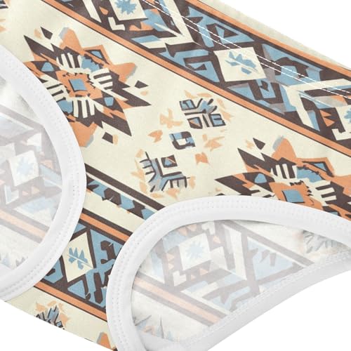 Wusikd Brown Blue Stripe Girls' Underwear Cotton Girls Briefs Soft Toddler Underwear 2T4