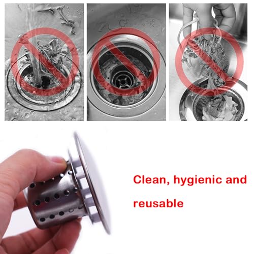 Kit desagüe para fregadero 2 en 1 acero inoxidable miniatura 6