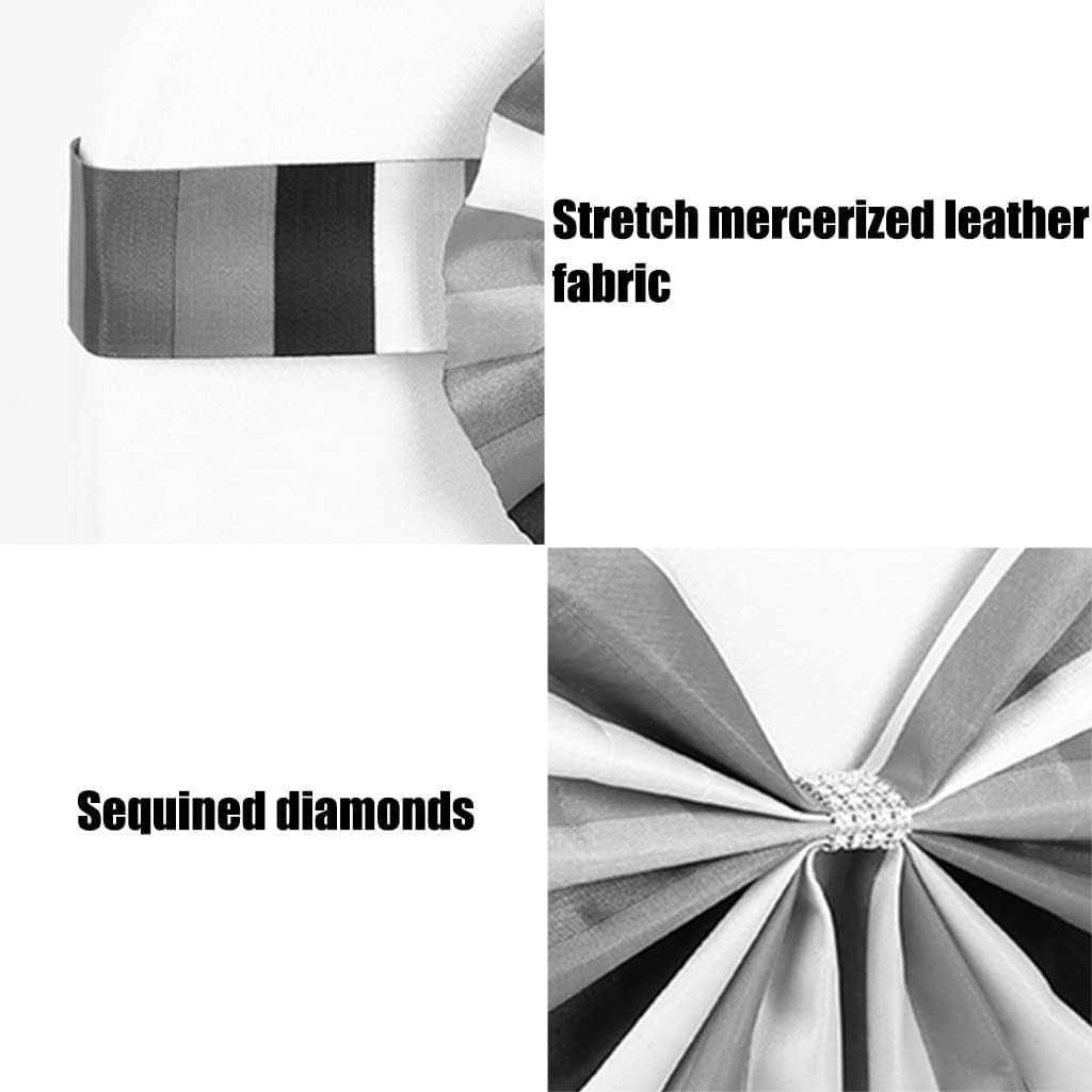 10-50pcs Chair Sashes with Colorful Bow and Rhinestones, Mercerised Leather Stretch Chair Sashes for Birthday Party Decorations (Color : B Size : 10) (E*30)