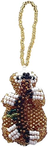 Figura colgante de perezoso con cuentas, adorno de adorno de semillas de vidrio checo con cuentas colgantes, decoración hecha a mano, accesorios