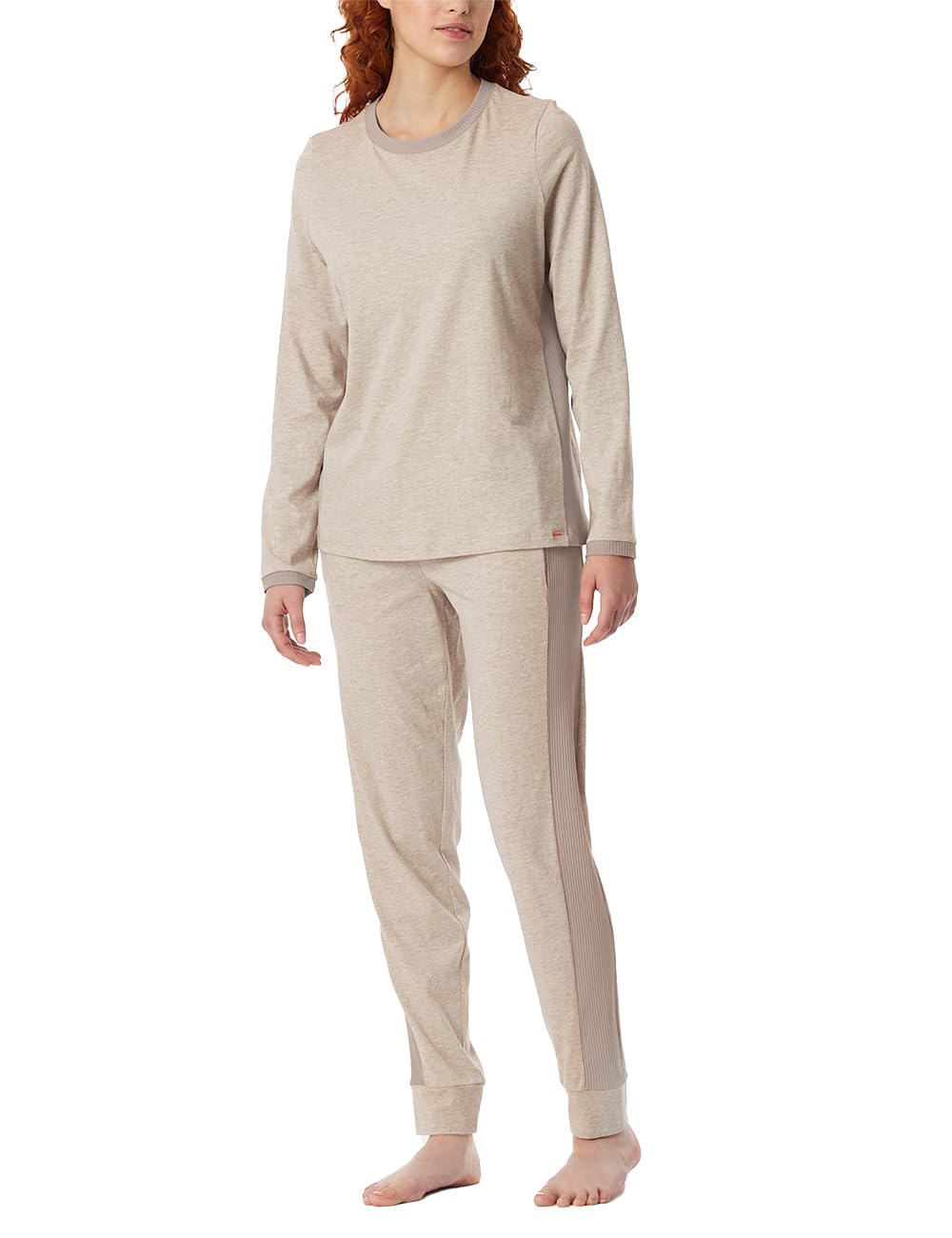 Schiesser Women's Schlafanzug Lang Baumwolle-Nightwear Pajama Set, Natur_181242, 50