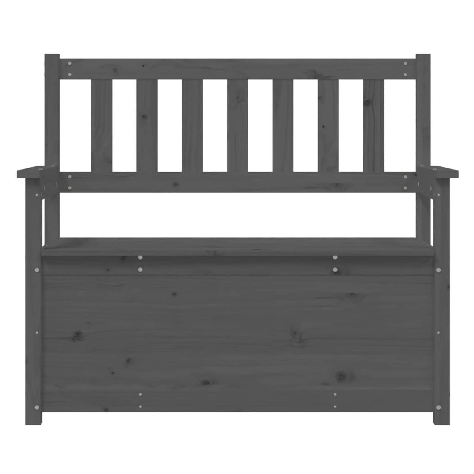 Festnight Sitzbank mit Stauraum Holz Truhenbank Holz Gartenbank Kissenbox mit Stauraum Holzbank Truhenbank Sitztruhe Balkon Sitzbank Grau 112,5x51,5x96,5 cm