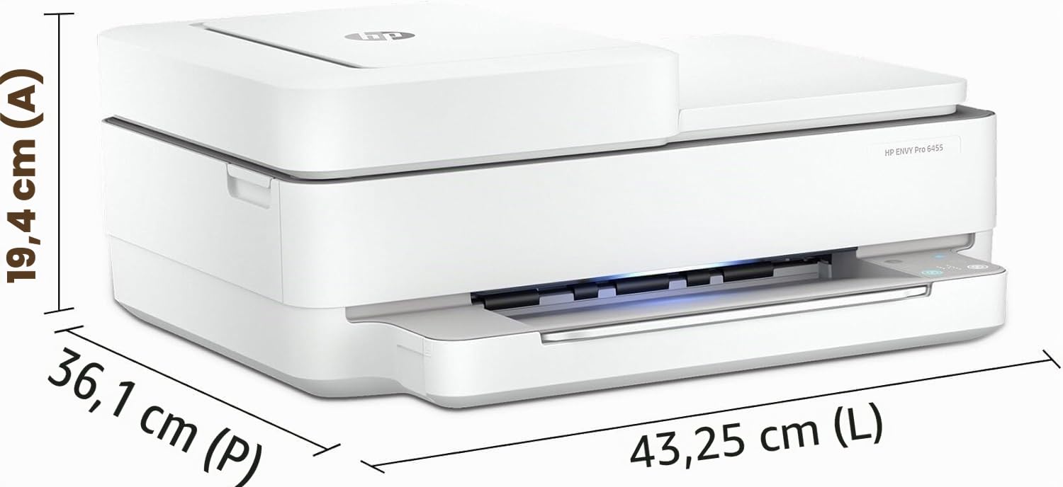 HP Envy Pro 6420 5SE45B Stampante Fotografica Multifunzione A4, Stampa, Scansiona, Fotocopia, Fax, Wi-Fi Dual Band, Smart, Stampa fronte/retro automatica, 2 Mesi Instant Ink Inclusi, Grigia