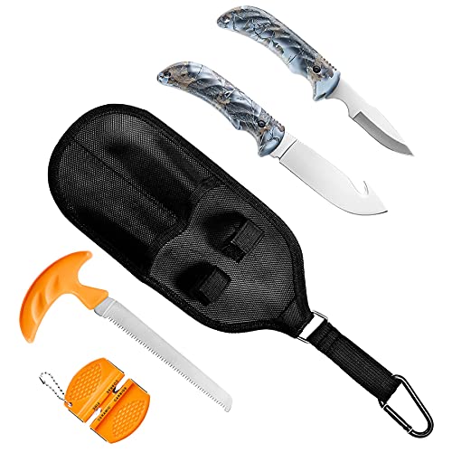 Knine Outdoors 4-Piece Hunting Knife And Saw Combo Set, Gut-Hook Skinner thumb #1