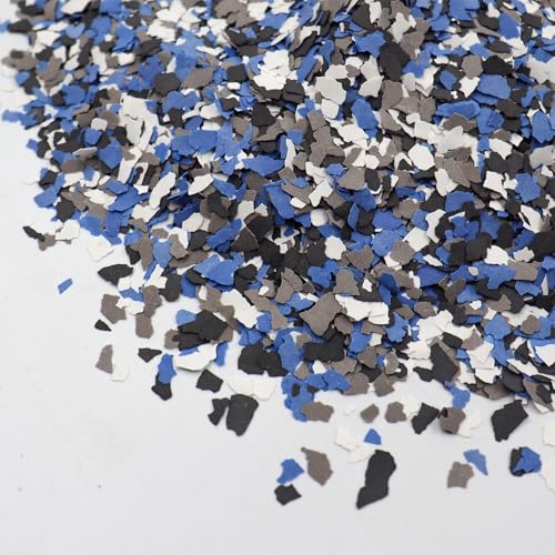 Epoxy Floor Flakes, 900G/2Lb Mezcla de Copos de Color Decorativos para Pisos
