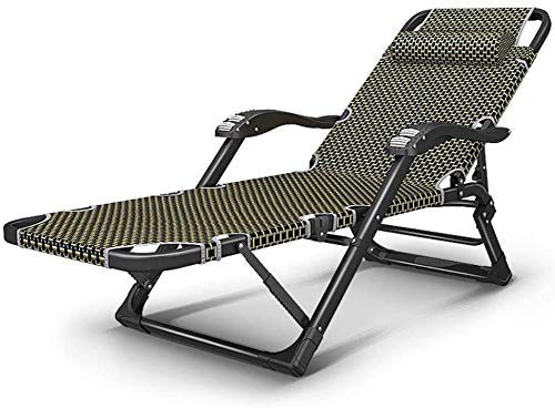 Chaise longue de jardin pour soulager le mal de dos grâce à l'assise inclinable ergonomique